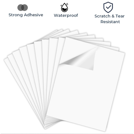 10 Sheets Printable Vinyl Sticker Paper A4 Adhesive - Transparent, Shop  Today. Get it Tomorrow!