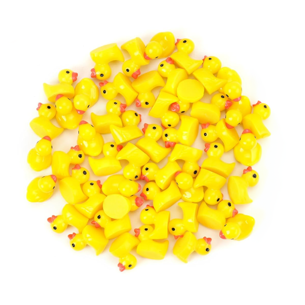 Miniature Yellow Duck Figurines