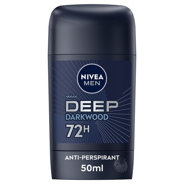NIVEA MEN DEEP Darkwood Anti-perspirant Stick 72h Black Carbon, 50ml
