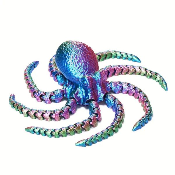 27CM 3D printed octopus model, suitable for home office desk decoration