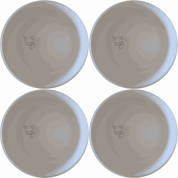 Minimalist Cat Bowl Set of 4 - Range 1