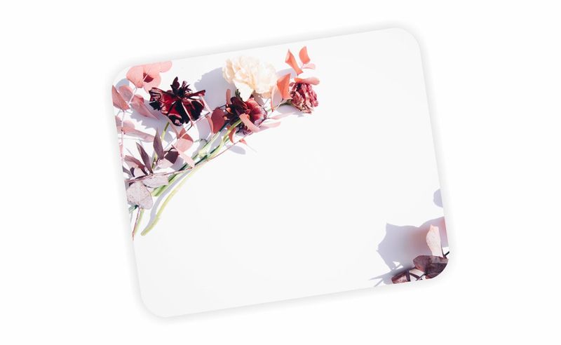 Pink Flowers Mouse Pad