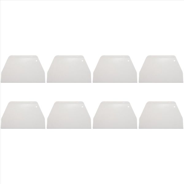 19X12 5Cm Flat White Plastic Cake Decorator Dough Pastry Scraper Tool