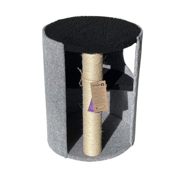 Scratzme - Nap Pad Premium Scratching Post - Light Grey &amp; Black