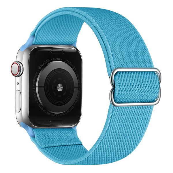 Nylon solo strap Compatible with Apple watch 42/44/45/49mm-Sky Blue