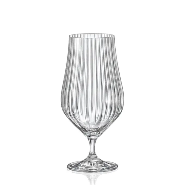 Crystalex Tulipa Optic Beer Glass 540mlset Of 6