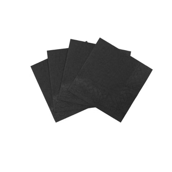 Disposable serviettes - 2 Ply - Black - Pack of 50