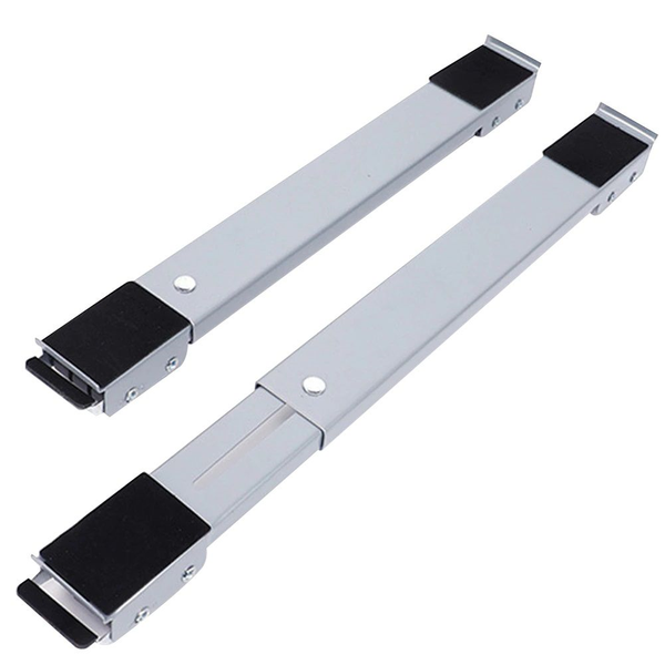 Expandable Washing Machine Refrigerator Base Stand Set Of 2 - Silver