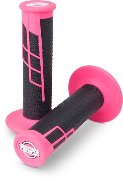 Protaper Clamp On Half Waffle Neon Pink/Black Mx image