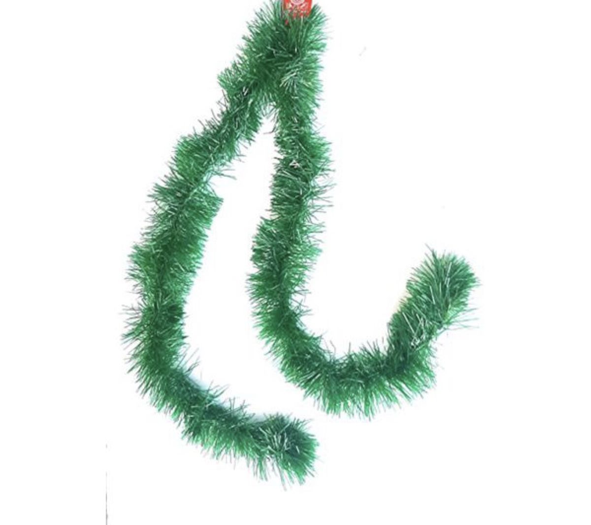 2m Christmas Tinsel Garland- Red and Green (pack of 4)