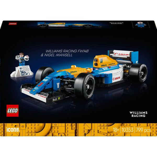 LEGO® Icons Williams Racing FW14B &amp; Nigel Mansell Home Office Desk Decor 10353