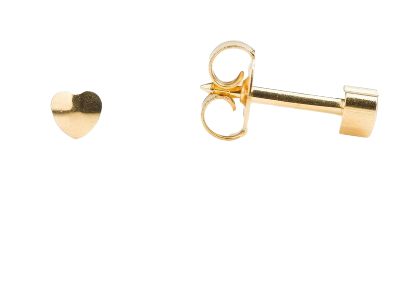 Virtucon 24kt Gold Plated Surgical Steel Stud Earring Crecent Moon Set