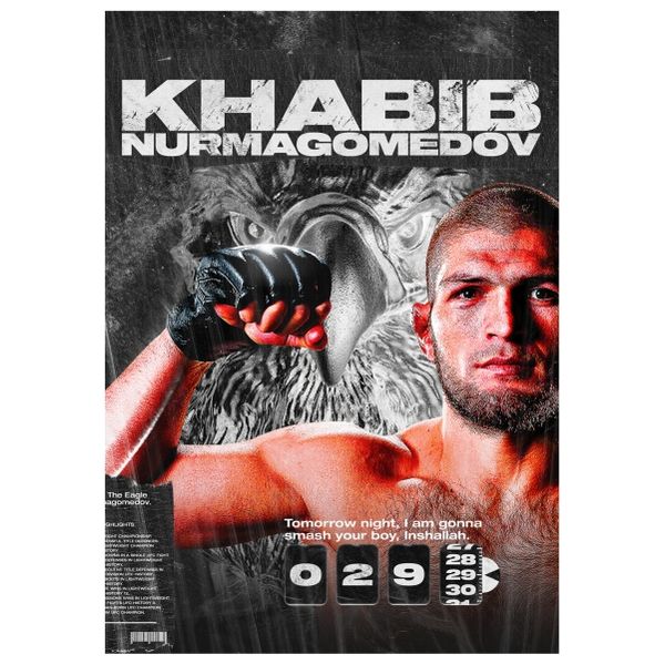 Khabib The Eagle Nurmagomedov - A1 Poster