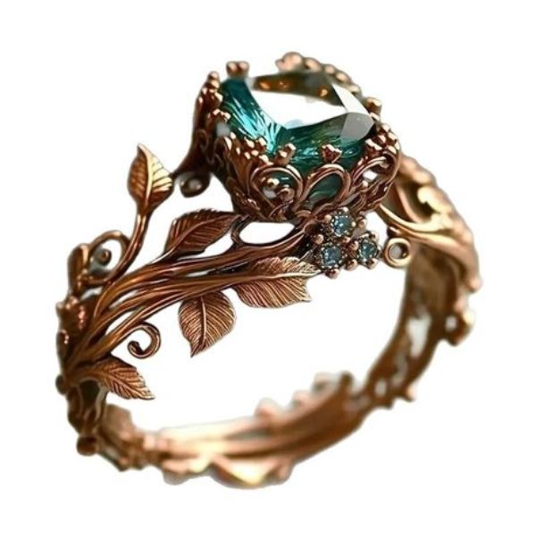 ZELTRYN Women's Leaf Diamond Ring