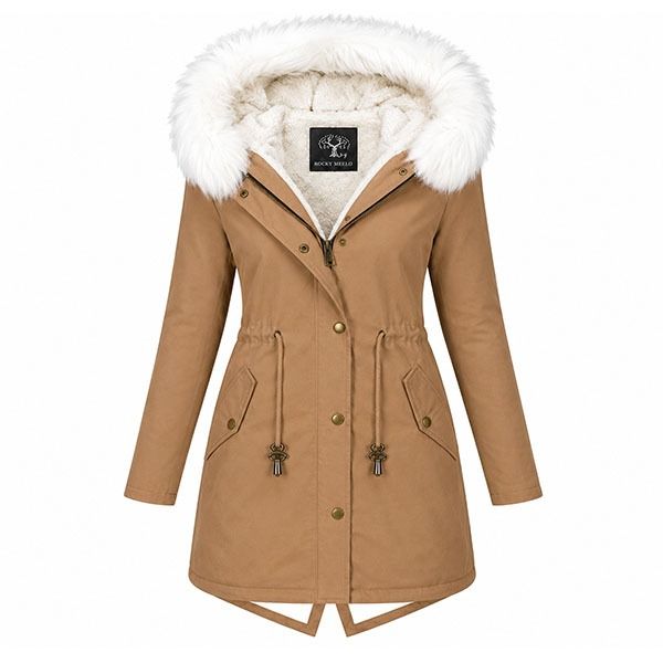 Secret Shield Winter Royale Longline Woman Parka Jacket== Brown