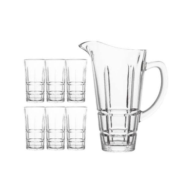 Jug With 6 Tumblers Delisoga Water Set
