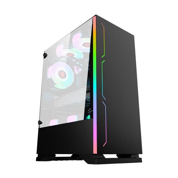 Tower Desktop Panel LCD PC Gamer RGB gaming computer case