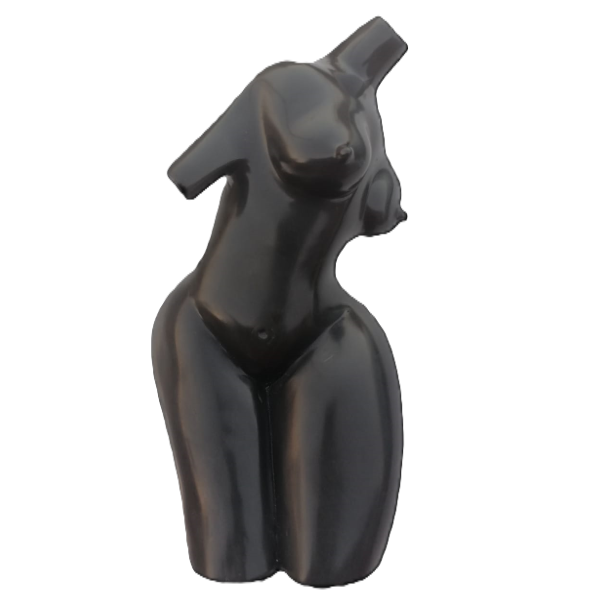 Grace Pack Natural Stone Black African Lady Ornament 25 cm