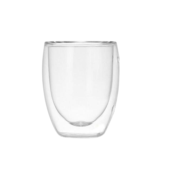 Heat Resistant Double Wall Clear Glass - 350ml