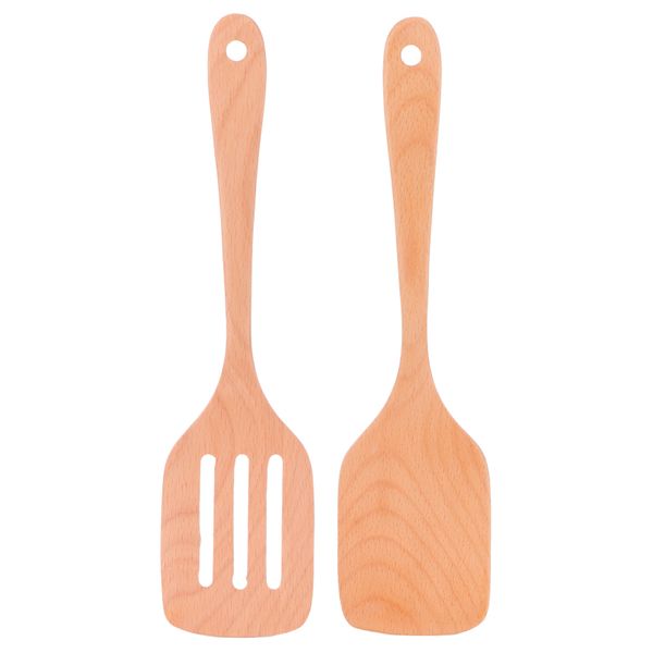 Non-Stick Wooden Spatulas - 2 Pieces