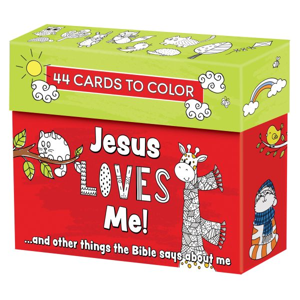 Coloring Boxed Cards - Jesus Loves Me