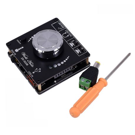 MINI Bluetooth 5.0 Power Audio Amplifier board 50WX2 Stereo AMP 502M Image
