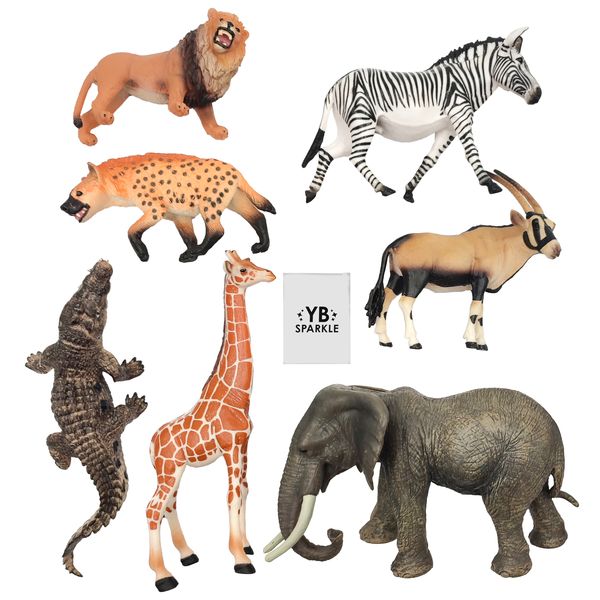 YB Sparkle - Animal Toy Set - Wild Animals - Set of 7
