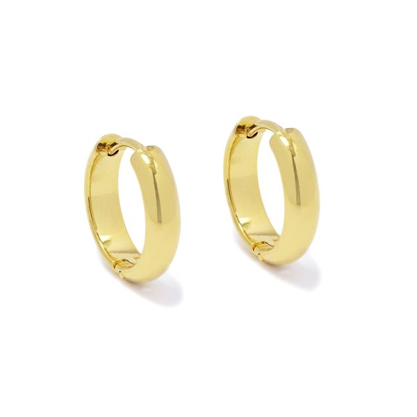Steel My Heart Waterproof 4mm Wide Hoop Earrings