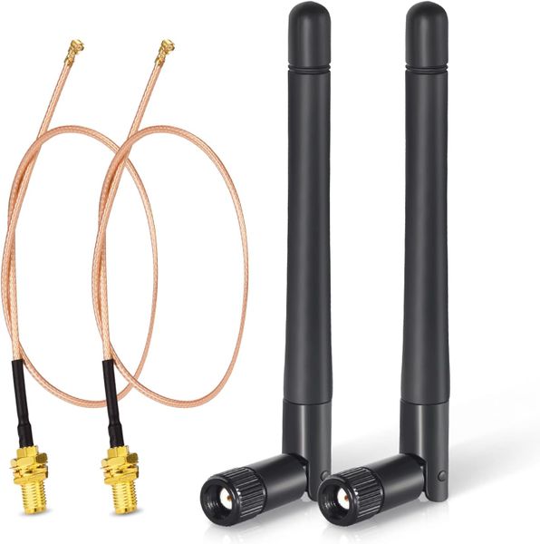 8dBi SMA Male 4G LTE Router Antenna - 2.4/5.8GHz - 2 Pack
