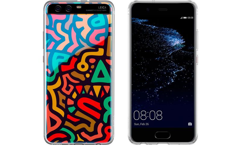 Huawei P10 Multi Colour TPU Case - Doodle