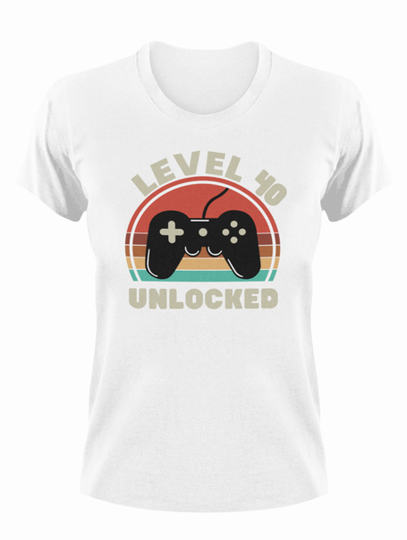 Level 40 Unlocked Unisex Gamer Birthday T-Shirt, Shop Today. Get it  Tomorrow!