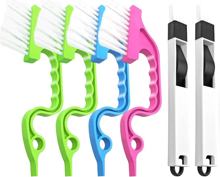 Crevice Gap Cleaning Brush Tool, 6Piece Hand-held Groove Gap Cleaning Tools