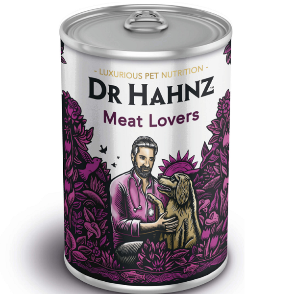 Dr Hahnz Dog Food Wet Meat Lovers - 12 Cans x 415g