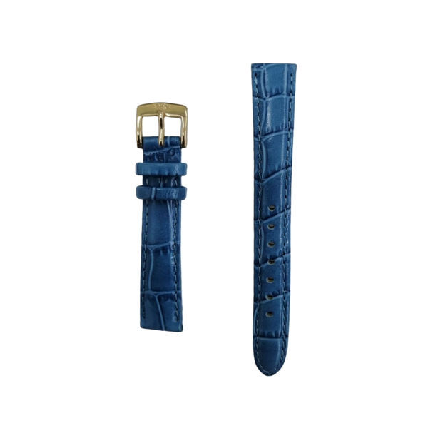 Blue Croco Grain Watch Strap - 12mm