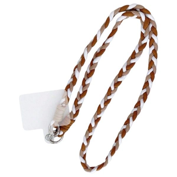Multi-Use Long Length Thick Weave Braided Crossbody Lanyard - Pink/Purple