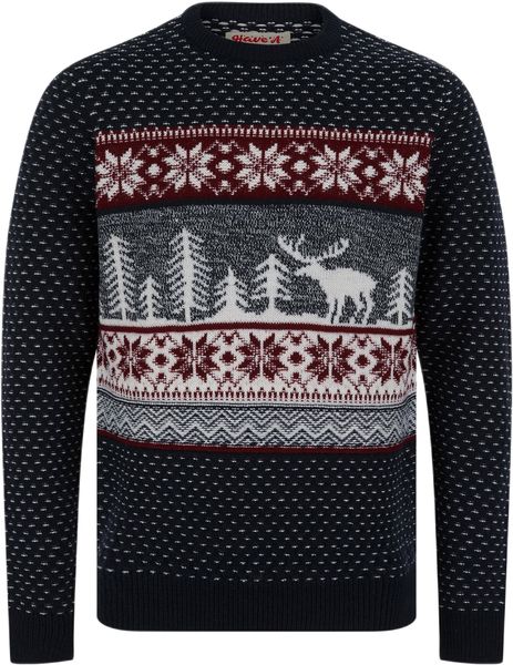 Men's Westwick Wool Blend Novelty Knitted in Ink