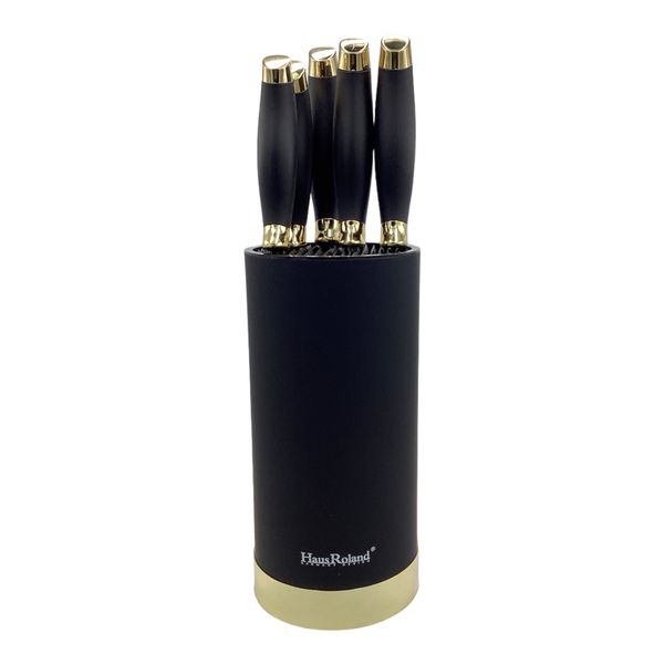 Knife Set 6 Piece With Holder Haus Roland