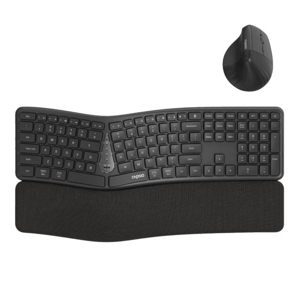 Rapoo 8810ME Ergonomic Multimode Wireless Keyboard and Mouse Combo