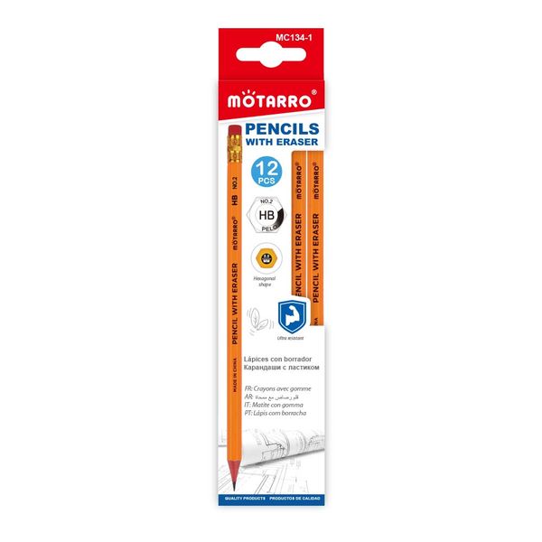 MOTARRO 12Pcs HB Drawing Pencils Set for Beginners &amp; Professional Artists