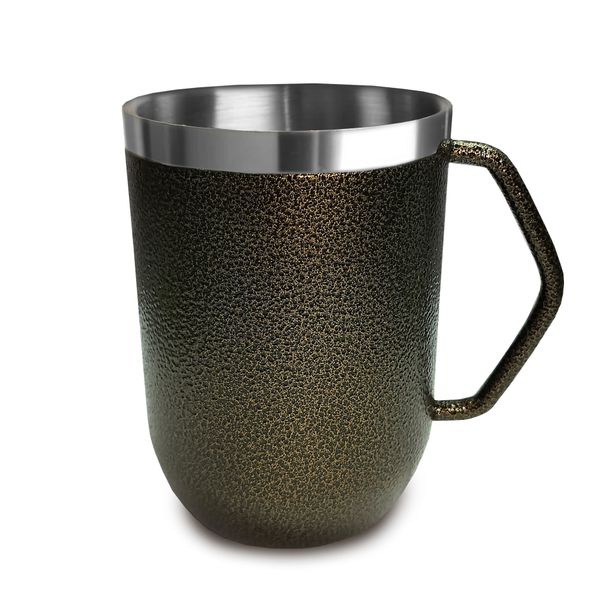 Leisure Quip Stainless Steel Bronze Hammertone Double Walled Mug