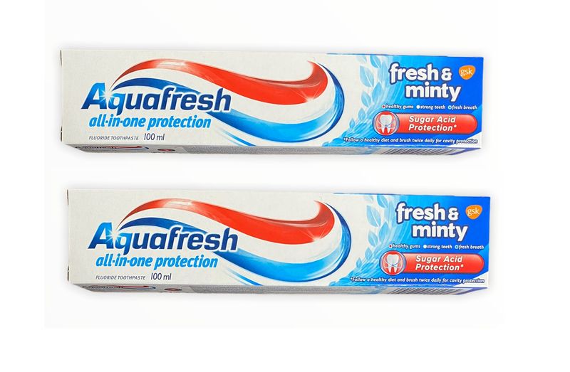 Aquafresh Fresh and Minty - 2 x 100ml