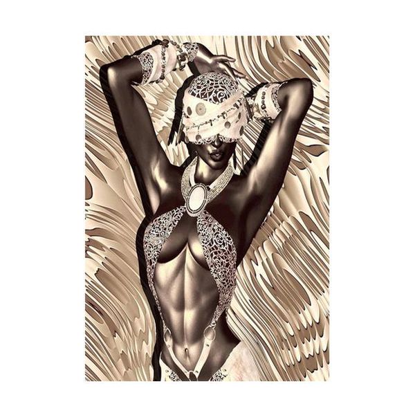 Canvas Wall Art - Beautiful African Goddess Artwork