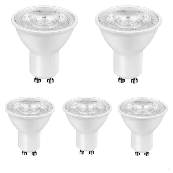 5 Pack - Dimmable LED 7w Down lights GU10 Warm White