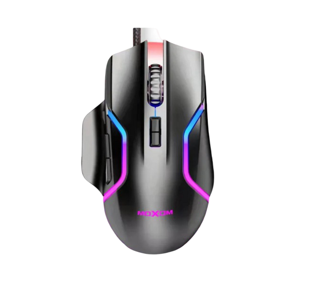Moxom MX-MS13 RGB Gaming Mouse - 7 Buttons, 7200 DPI, Braided Cable