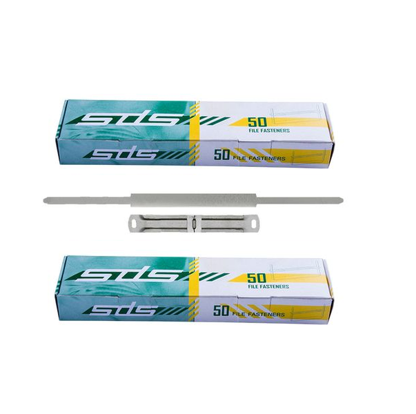 SDS File Fasteners 80mm Stainless Steel - Paper Prong - 2 x Box of 50