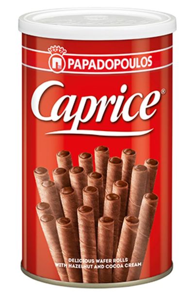 Caprice Wafer Rolls with Hazelnut &amp; Cocoa Cream Filling