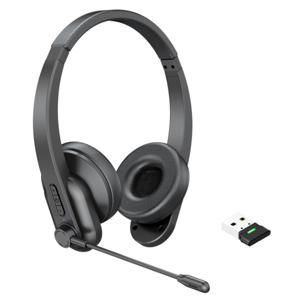 2.4G Noise Cancelling Bluetooth Headset for Truck Driver Office Use