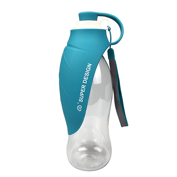 Sumvov Leakproof Dog Water Bottle One-Hand Dispenser With Lanyard &amp; Buckle