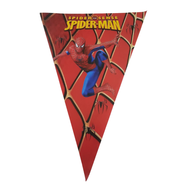 Party Banner Flags- Spiderman 10s