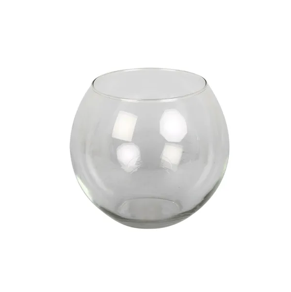 Kitro Transparent Glass Vase, Ball, 17 X 14 cm